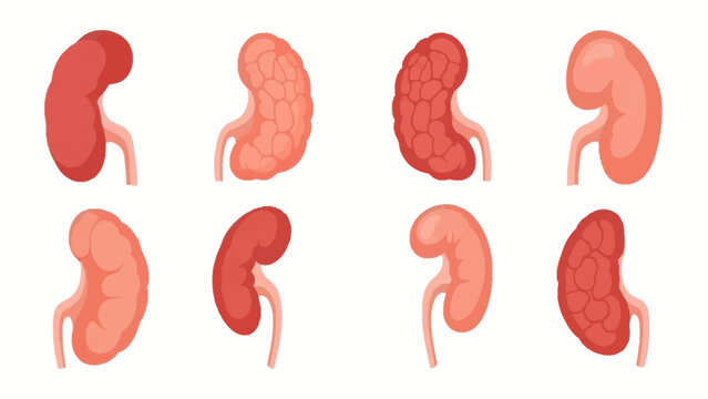 Kidney Anatomy A Detailed Illustration of the Human Renal System in Various Stages