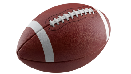 American football on black background for sports editorial use