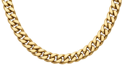 Obraz premium Luxurious gold chain on black background