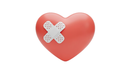 Red Heart with Bandages