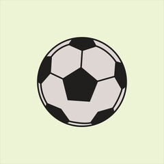 Obraz premium Soccer ball flat design cartoon illustration