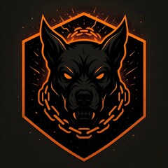 Grave Hound Chainburst Esports Mascot Logo Vector