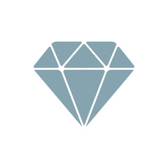 Glistening Gemstone Icon Representing Value, Luxury, and Brilliance in a Stylized Design