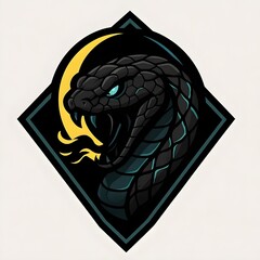 Eclipse Serpent Black Flame Esports Mascot Logo Vector