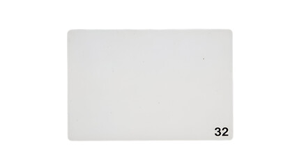 Blank white card with number 32