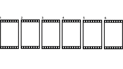 Series of six film strips