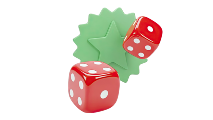 Red Dice and Green Star Icon