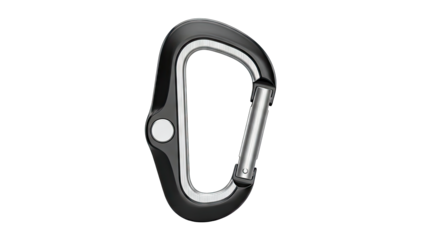 Black and Silver Carabiner Clip