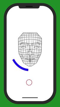 Mobile Security and Digital Identity Verification. AI Deepfake Detection Technology with a Green Screen Background 