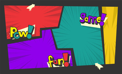 Vintage comic pop art with funny pop art text