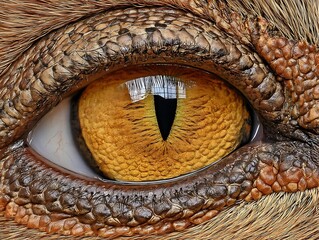 Eye containing abstract AI brain patterns conceptual sci-fi macro lens, Realistic Photo