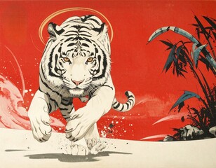 白虎　神獣　イラスト