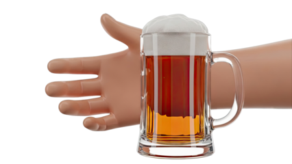 Hand Offering a Mug of Beer