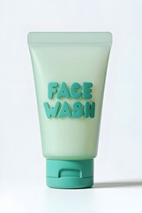 face wash tube packaging 3d rendering isolated on white background cartoon plastic style icon