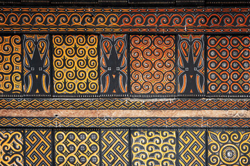 Typical paintings and decoration of the Toraja people, Sulawesi, Indonesia