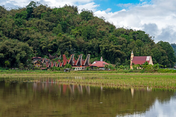 Scenery at Parinding traditional village in Sesean Tana Toraja, Rantepao, Sulawesi