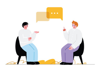 マンツーマン英会話レッスンのイラスト