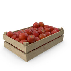 tomato crate isolated
