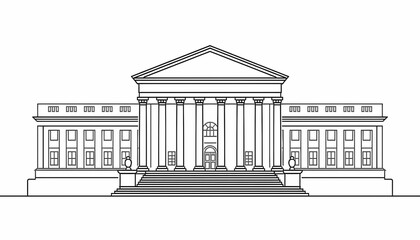 Classic building with columns and stairs