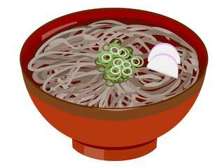 日本そばのイラスト / Japanese Soba Noodles Illustration