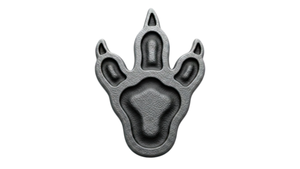 Realistic Dinosaur Footprint Impression