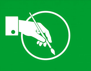 Vector 3d hand icon holding green leaf and eco symbol as eco friendly business sign concept with timer circle vector illustration