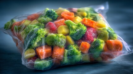 Vibrant Bag of Frozen Mixed Vegetables