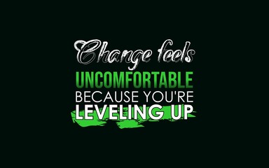 Naklejka premium Inspirational quote about change and personal growth