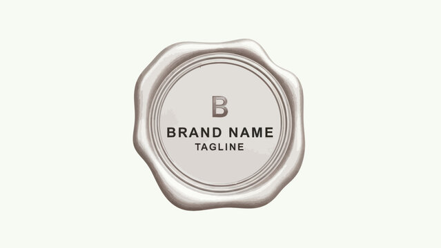 Wax Seal with Brand Name Template.
