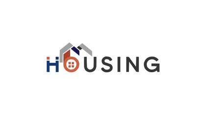 Housing logo with stylized house icon and text.
