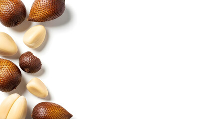 Fresh Snakefruit Isolated With Copy Space