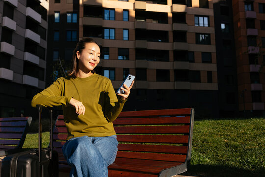 Resting on bench
