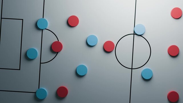 Football(Soccer) Tactics Board Strategy Movement Top View