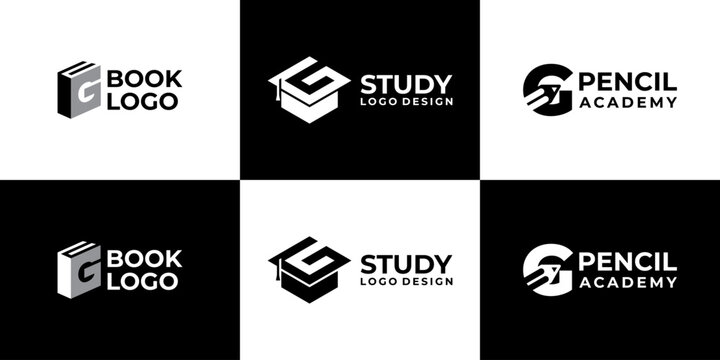 academy logo letter G vector modern, education logo design