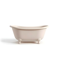 bathtub 3d rendering isolated on white background cartoon plastic style icon
