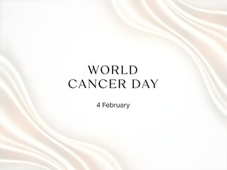 World Cancer Day Awareness Design with Elegant Background