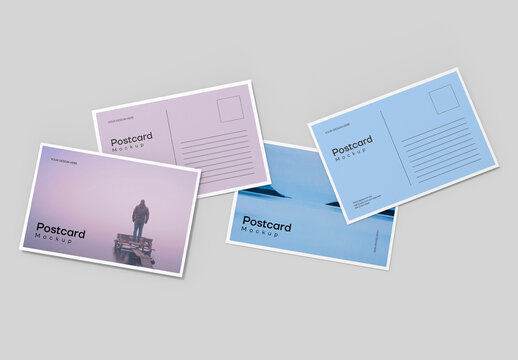 Minimal Postcard Mockup Set