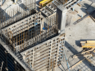 Building construction – rebar reinforcement and column work