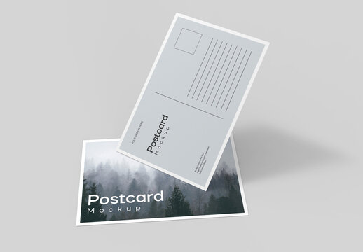 Floating Postcard Mockup