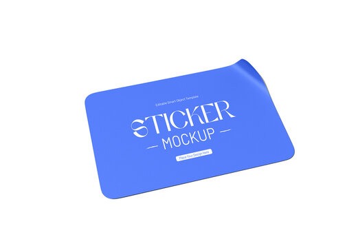 Rectangle Sticker Mockup
