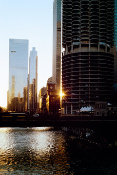 Starburst over the Chicago River