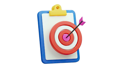 Clipboard with Target and Arrow
