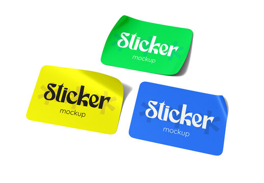 Stationery Sticker Mockup