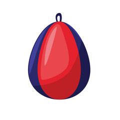 Speed bag vector illustration, speed bag icon, boxing training bag for speed and accuracy, boxing equipment icon, boxing clip art