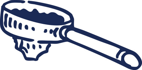 Handdrawn Portafilter Illustration