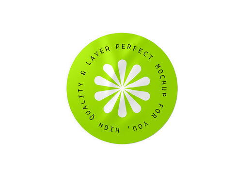 Adhesive Sticker Mockup