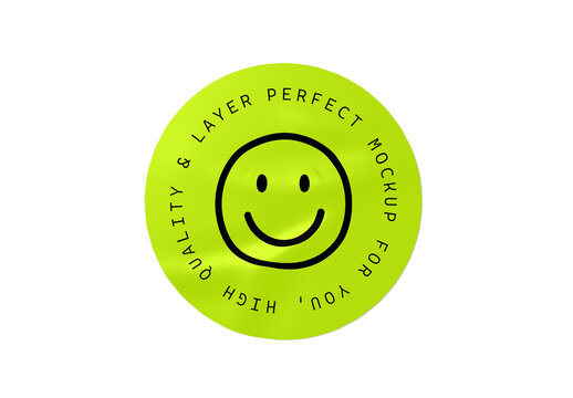 crumpled Stickers Mockup