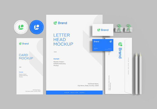 Letter Head Stationery Mockup