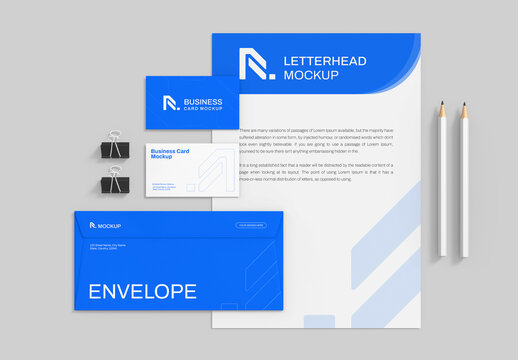 Editable Letterhead Stationery Mockup