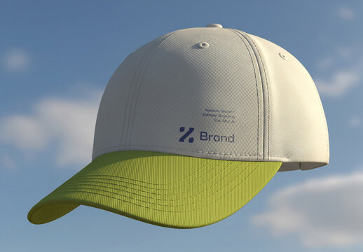 3d floating cap mockup